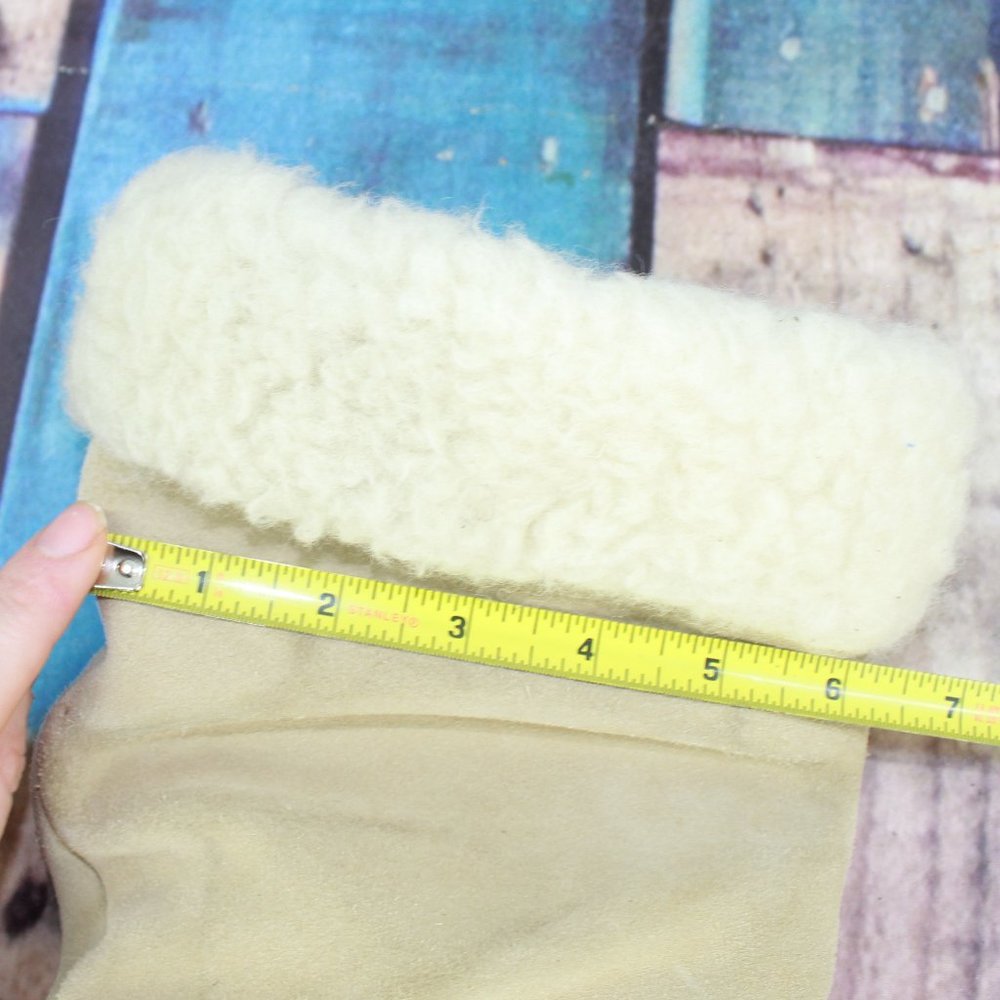 Women's Adelaide Tan Suede Faux Fur Pull On Tall Winter Boots Size 5.5 M - Picture 9 of 12